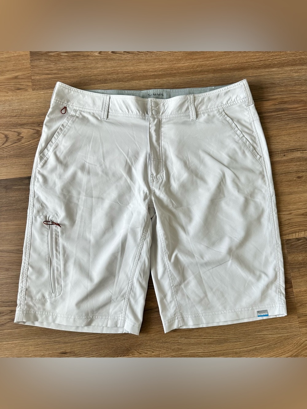 Simms Shorts Mens 38 Gray Solarflex Fishing Cargo Angler Camping Hiking Guide